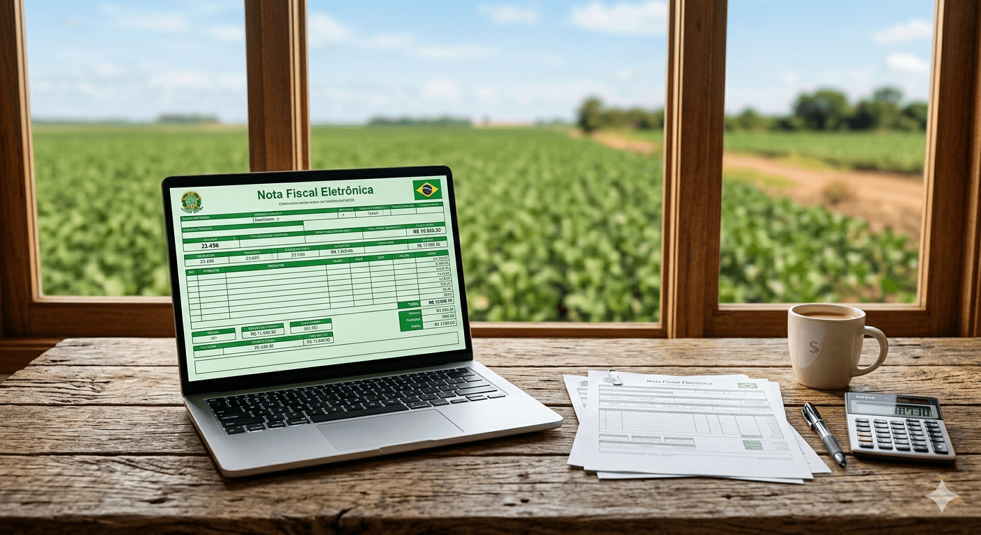 Produtor rural emitindo nota fiscal eletrônica NF-e pelo celular